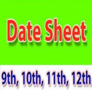 12th Class Date Sheet 2023